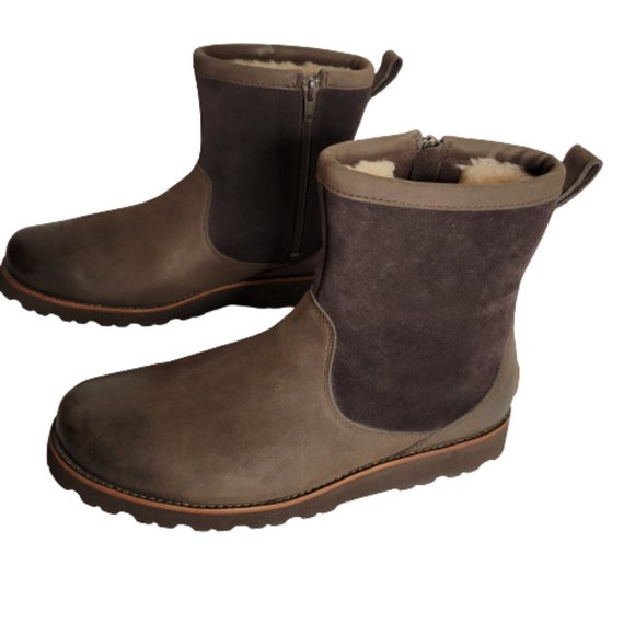 UGG Other - Uggs Men's Brown Nubuck/Suede, Fleece Lined Zip Up Boots, Size 11